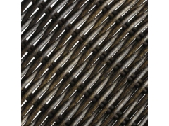 Redondo - Material de las correas de ratán de plástico de muebles de jardín de forma redonda - BM70123