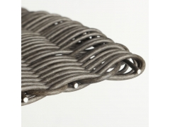 Redondo - Rollos de ratán sintético tejido a mano de material plástico para todo clima - BM70149